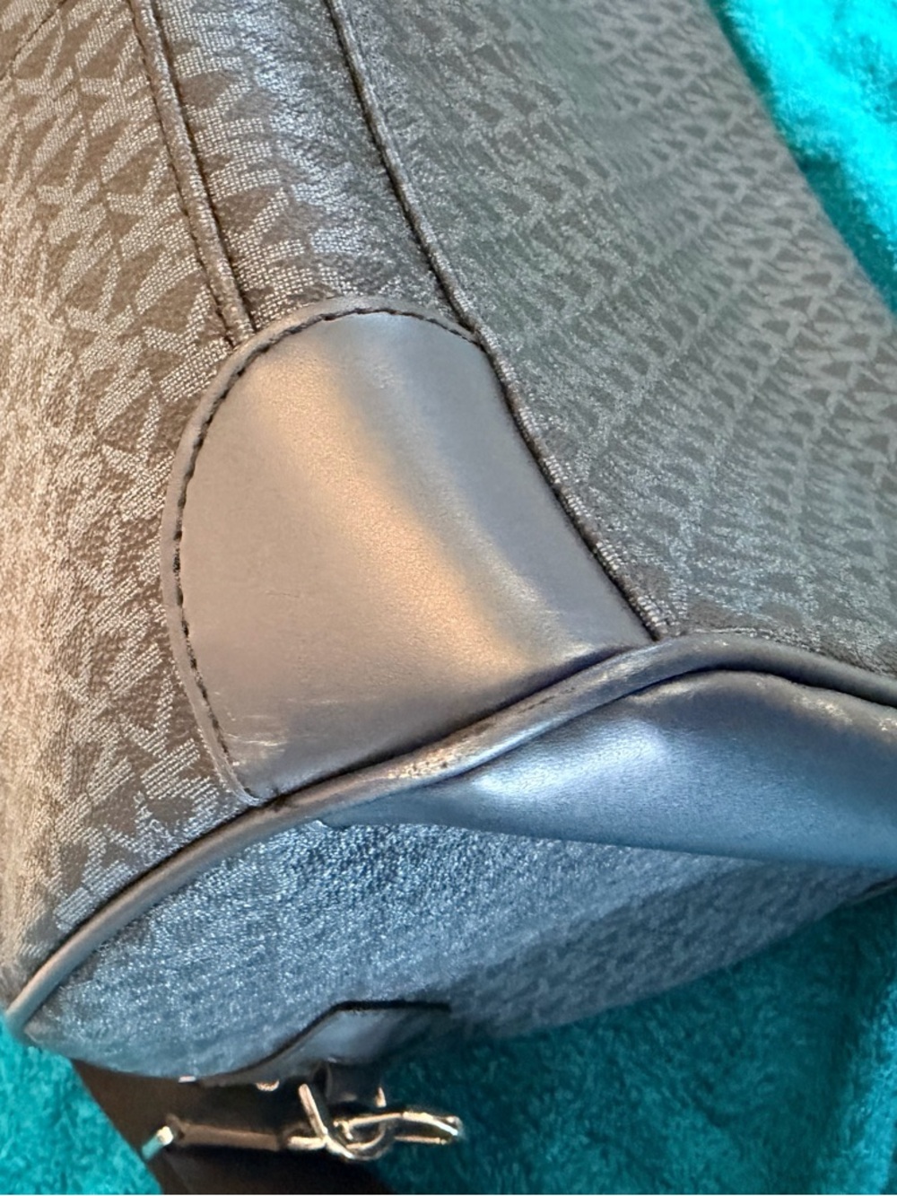 Michael Kors Navy MK Monogram Rolling Duffel and Carry-On Set - Picture 12 of 16